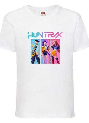 Футболка кейпоп охотницы на демонов (k-pop demon hunters 004) белая, 104-116-128-140-152-164 размер