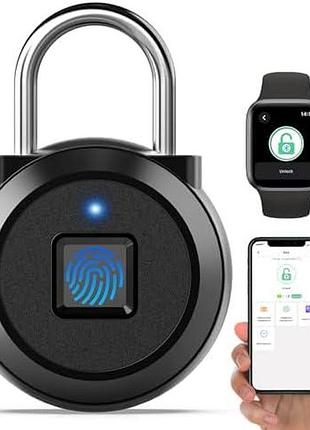 Смарт-замок elinksmart з відбитком пальця та bluetooth біометричний навісний ip-захист для шафки, валізи, кейса та рюкзака