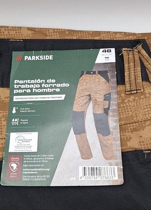 Рабочие утепленные водонепроницаемые брюки parkside с длинной подкладкой, зимние мужские брюки для работы, спецодежда, размер 56