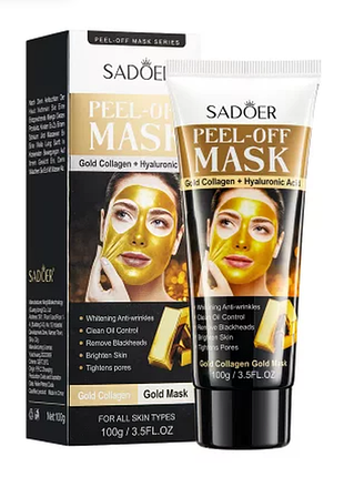 Золота колагенова маска-плівка для обличчя sadoer golden collagen 100 г