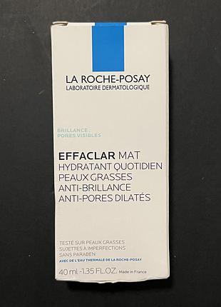 La roche-posay effaclar mat, матувальний зволожувальний крем, 40 мл