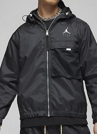 Ветровка мужская nike jordan jumpman statement jacket dm1868-010 черная xl