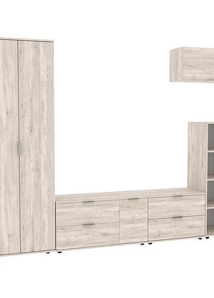 Стенка в гостиную ketrin-3, самоа димчастий, 2820х425х2100