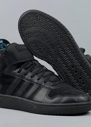 Adidas hoops 2.0 mid кеды кеди кроссовки кросівки обувь взуття шкіра черевики демисезон ботинки кожа классика адідас весна осінь