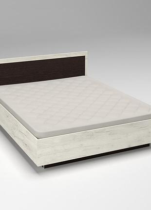 Ліжко крістал №2 двоспальне, дуб крафт білий/венге магія, 2035х1432х850, 1400х2000, 92, 4