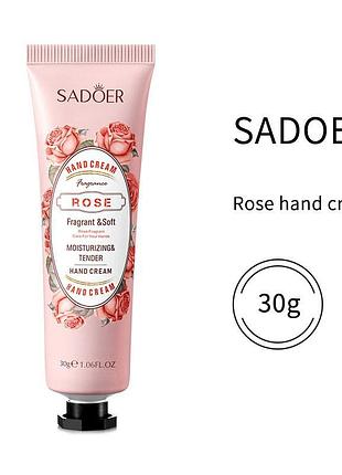 Увлажняющий крем для рук с экстрактом розы sadoer hand cream rose 30г