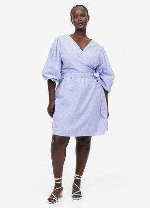 Натуральна лляна сукня в смужку h&m