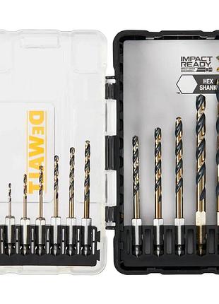 Набір свердел по металу dewalt black & gold impact ready