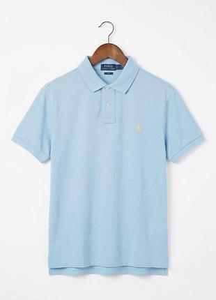 Оригінальне поло polo ralph lauren slim fit xl ексклюзив 10/10 блакитне