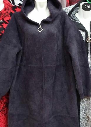 Шикарное пальто , кардиган с альпаки, размер универсальный.цвета внутри.2 фото