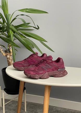 Кроссовки new balance 9060 burgundy