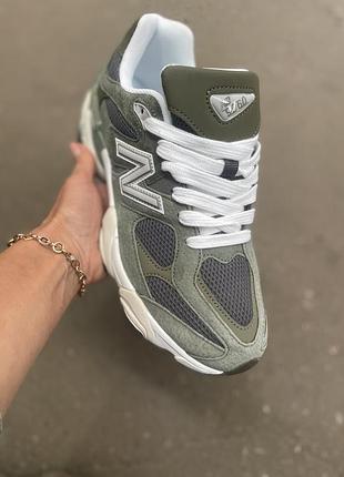 Чолоічі кросівки new balance 9060 green grey мужские кроссовки нью беланс 9060 зелёные с серым