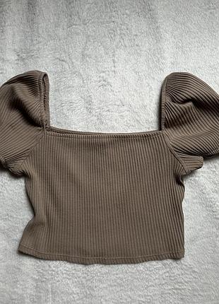 Жіночий коричневий топ h&m