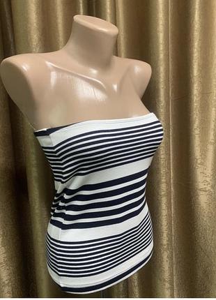 Топ кроп у чорно-білу смужку, usa american apparel размер xs