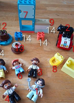 Оригинальное lego duplo - фигурки, мебель,люди, животные (почточно/лотом)
