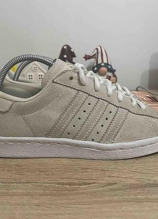 Кроссовки adidas superstar 80s metal toe бежевого цвета с металлическим носком