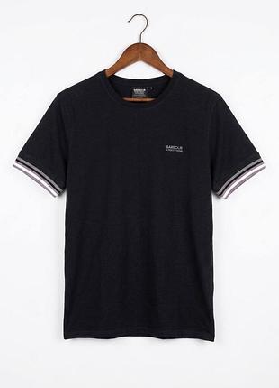 Футболка barbour international burnwood tipped cuff оригінла m-l чорна
