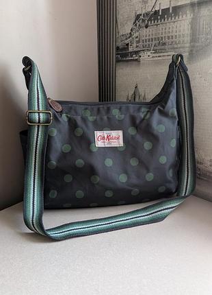 Сумка cath kidston everyday bag женская черная в зеленый горох оригинал