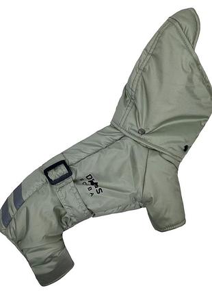 Зимний комбинезон с поясом оливка r-25