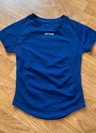 Dfyne impact short sleeve top ink blue спортивний топ синій