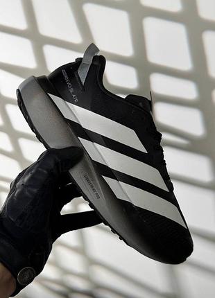 Мужские кроссовки adidas adizero evo sl atr black white grey