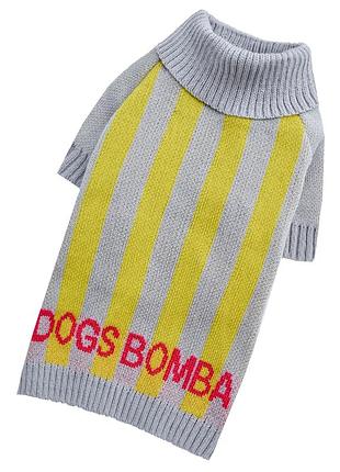 Светр в'язаний dogs bomba сірий y-406