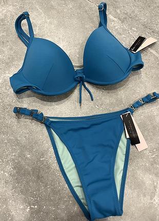 Купальник victoria’s secret синій з пуш апом купальник вікторія сікрет