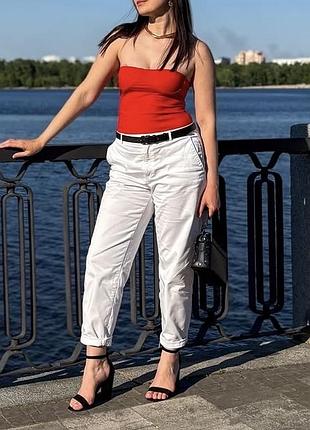 Топ-бандо zara s/m, червоний топ бандо