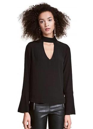 Блуза з віскози з чокером h&m
