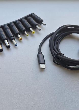 Кабель type-c 65w на dc 5,5*2,5 с триггером для зарядки ноутбука 78178
