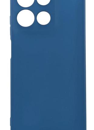 Чохол silicone case для motorola g17 бампер силіконовий з мікрофіброю колір синій