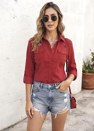 Яскрава сорочка guess з мереживними акцентами ❤️