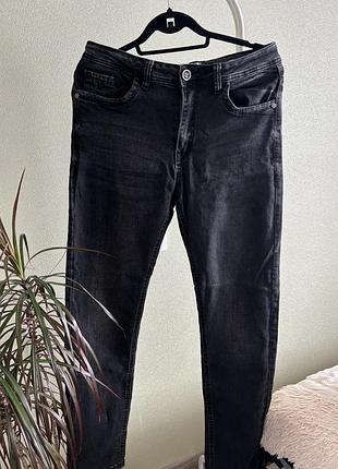 Чорні чоловічі джинси baron jeans у стані нових (вдягнені 1 раз)