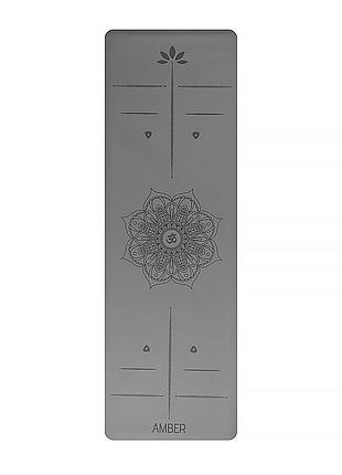 Коврик для йоги ganesh align amber cool grey 183610,4 см