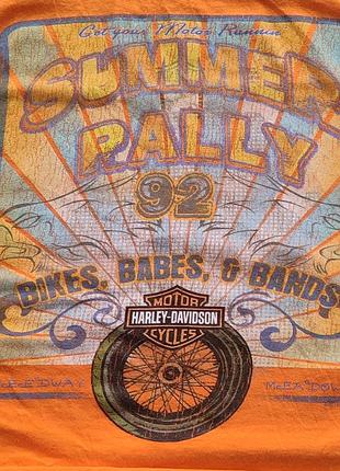 Винтажная майка harley-davidson orange crop top y2k '92