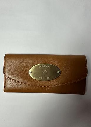 Великий фірмовий шкіряний гаманець mulberry