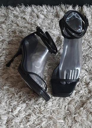 ✨ стильные черные босоножки р.7 🖤