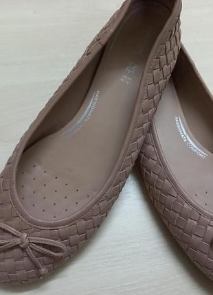 Балетки туфли кожа жен.38-38.5р.geox италии