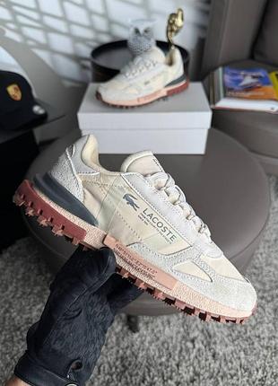 Женские кроссовки lacoste elite active beige