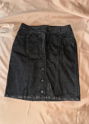 Чорна джинсова спідниця scotch & soda