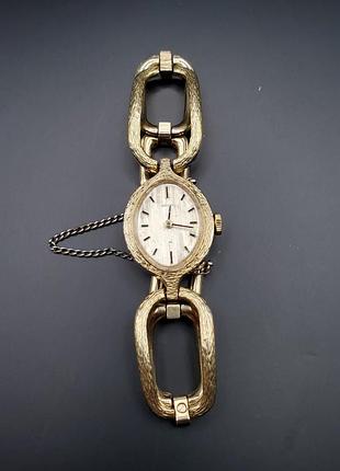 Seiko коллекционные позолоченные механические женские часы, япония, 1972р