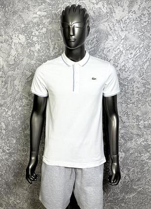 Lacoste sport поло футболка m размер спортивная белая