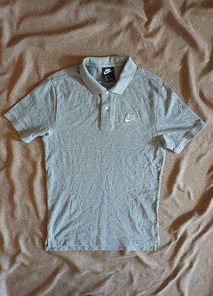 Оригинальная футболка поло nike sportswear club polo (серая)
