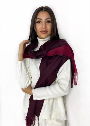 Жіночий кашеміровий шарф-палантин cashmere двосторонній