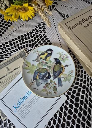 Коллекционная настенная тарелка alt tischenreuth птицы