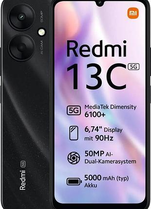 Xiaomi redmi 13c 5g 6/128 black | новый, гарантия год