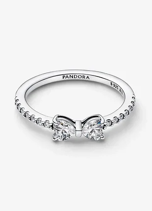 Каблучка pandora "блискучий бант"