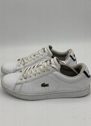 Білі шкіряні кросівки lacoste carnaby 39 розмір 25см