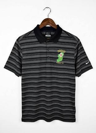Фірмове поло nike golf dri-fit оригінал polo m-l чорне-біле