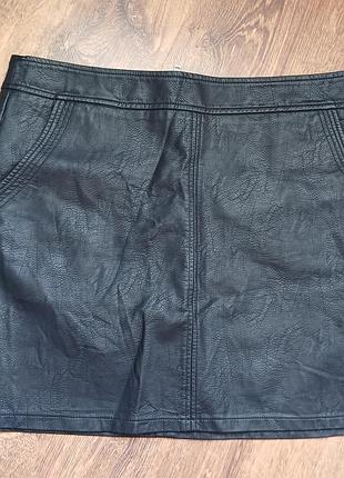 Кожаная юбка,dorothy perkins,eur 44р, или 16 укр.
